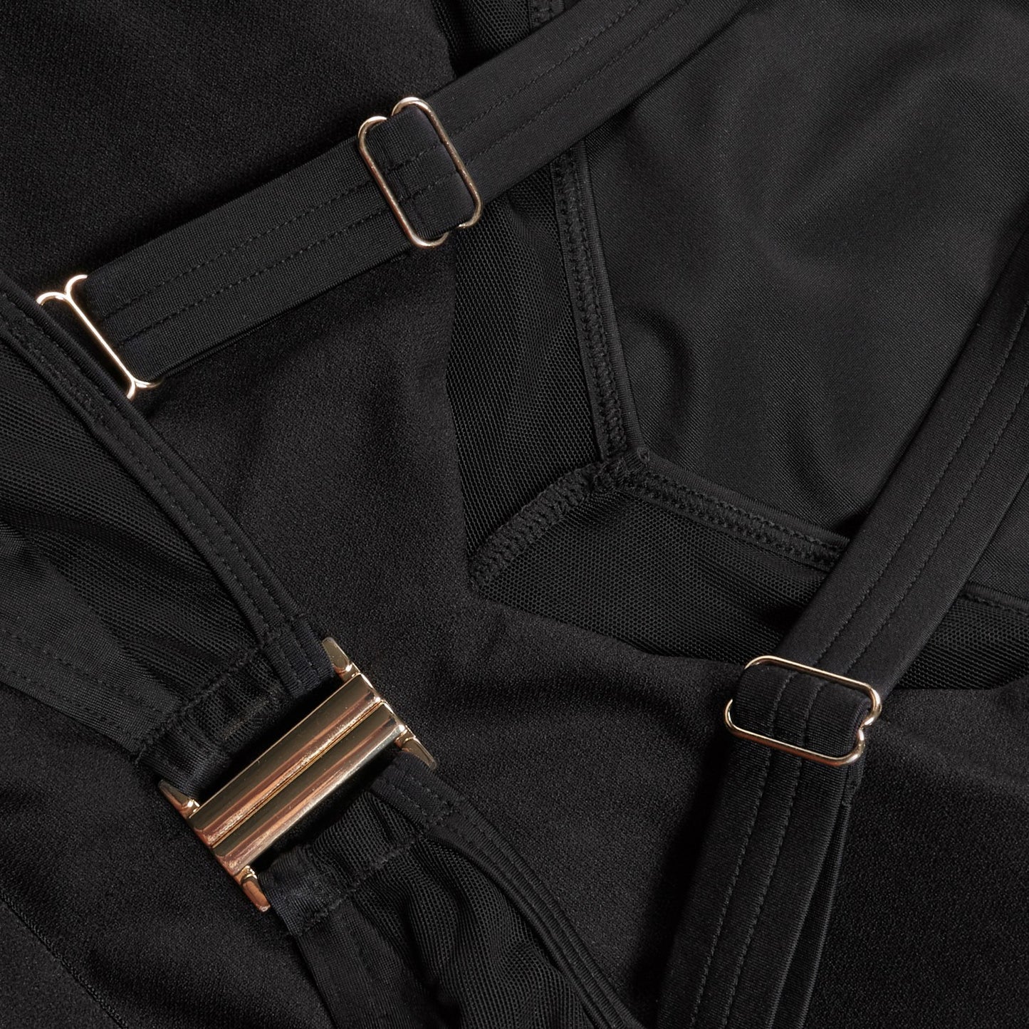 Shaping Mesh Detail Swimsuit Black - Speedo