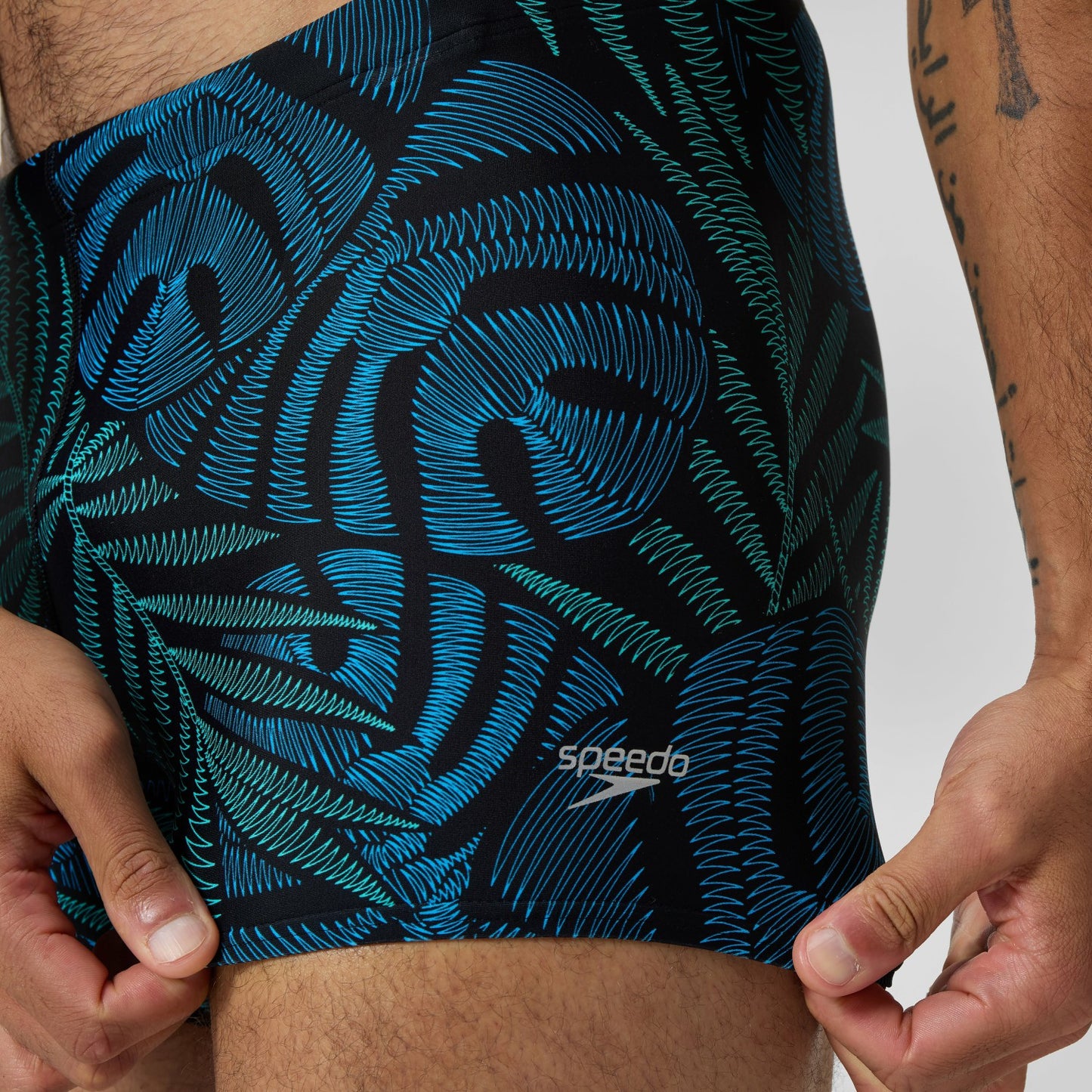 Print Beachstar Square Leg Black/Blue - Speedo