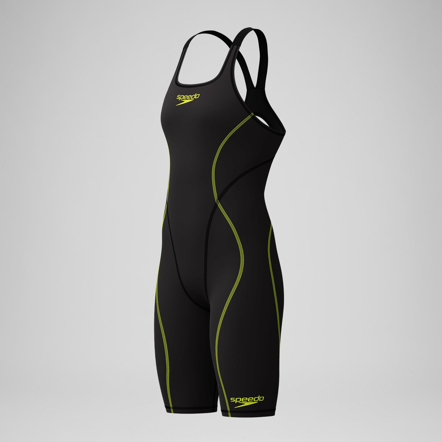 Female Fastskin HyperSpark Openback Kneeskin Black - Speedo