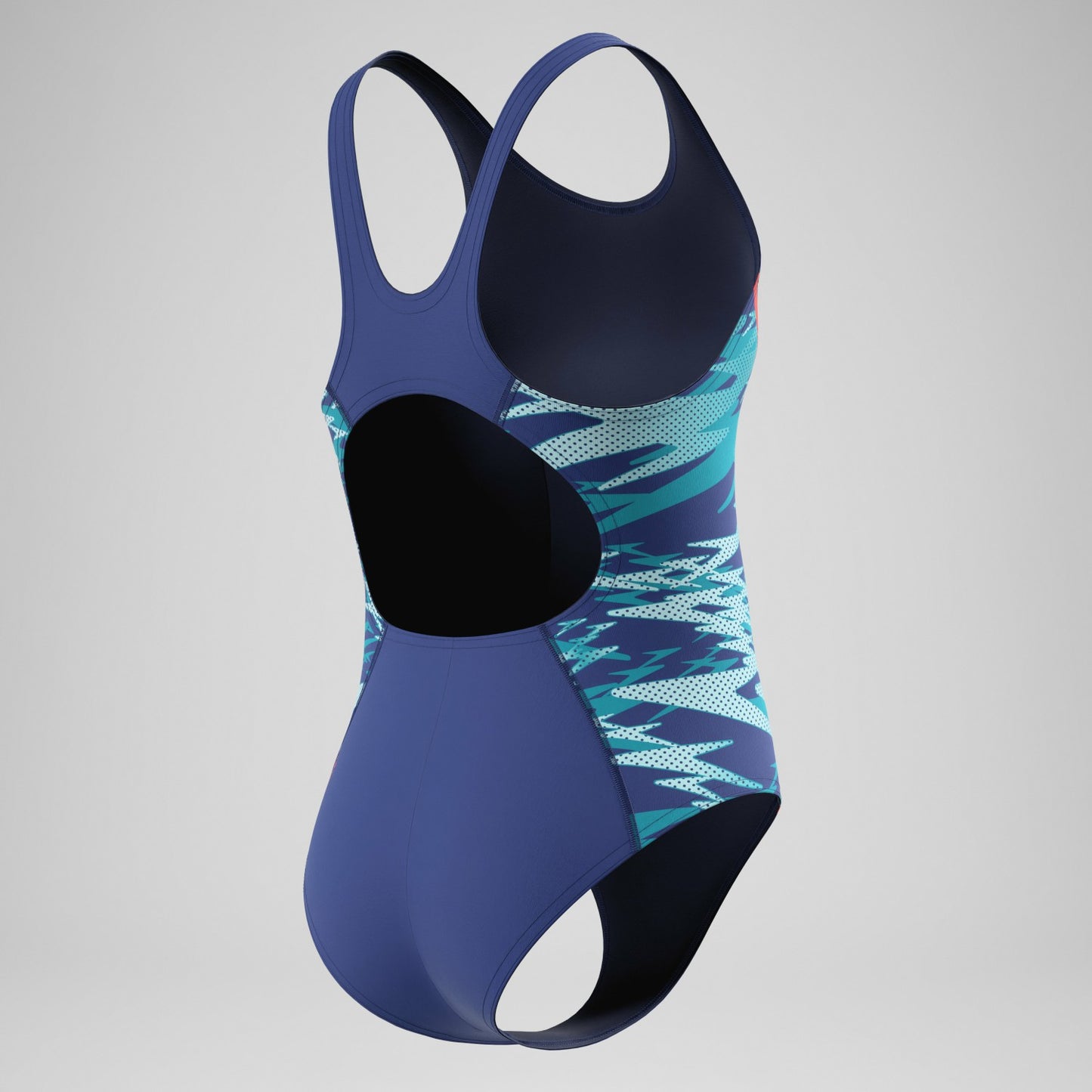 Girls Hyperboom Splice Muscleback Swimsuit Navy - Speedo