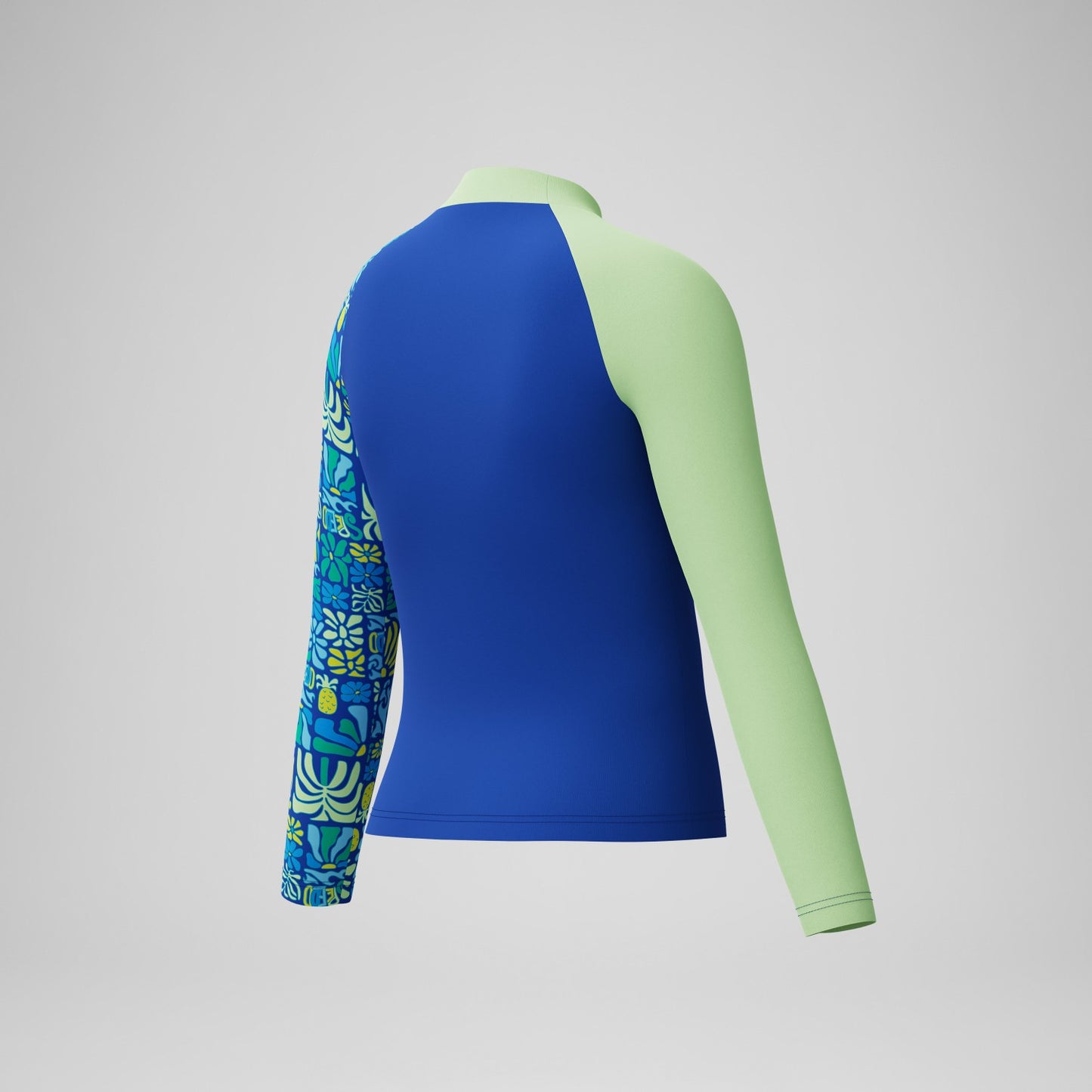 Boys Printed Long Sleeve Rashguard Blue - Speedo
