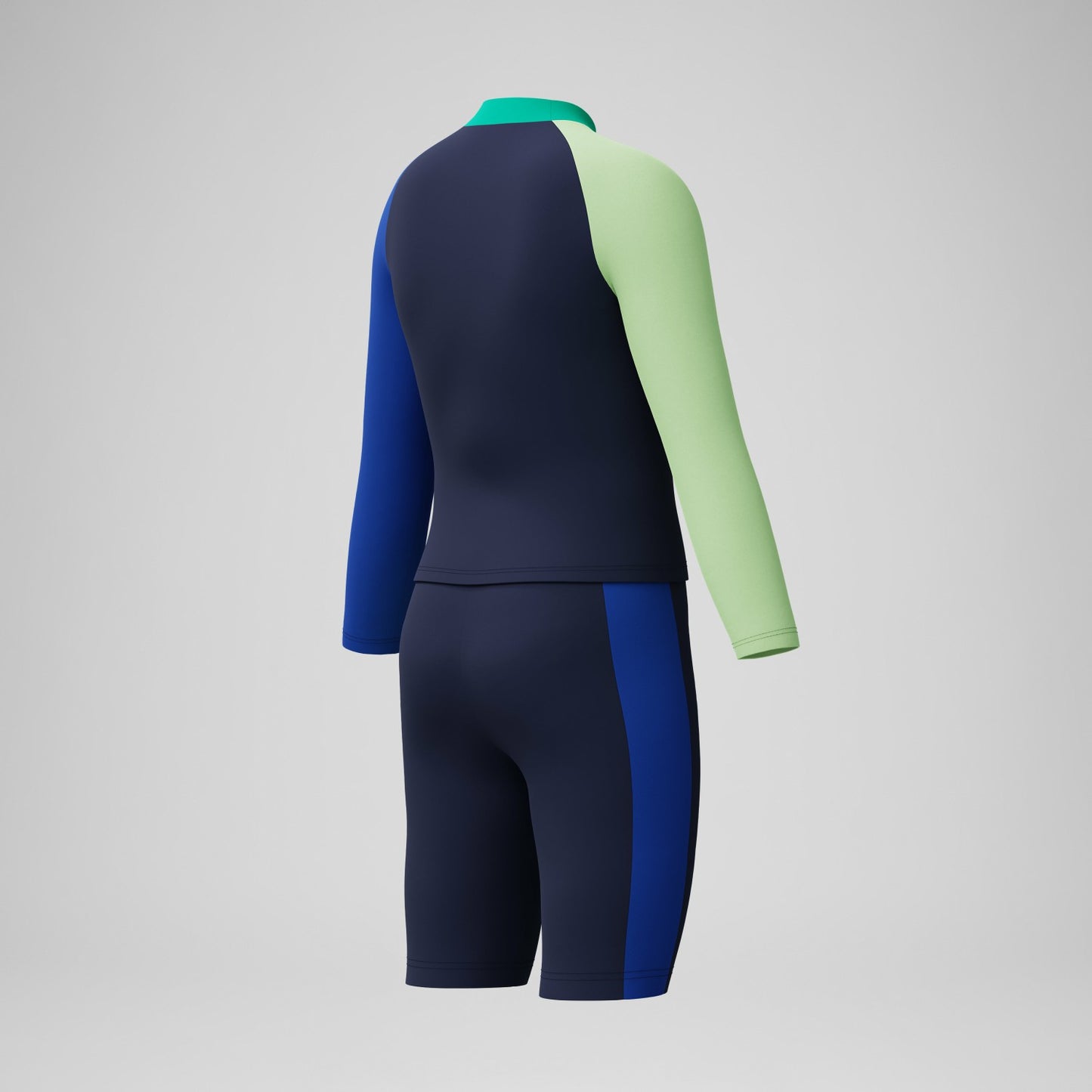 Boys Colourblock Long Sleeve Rashguard Navy - Speedo
