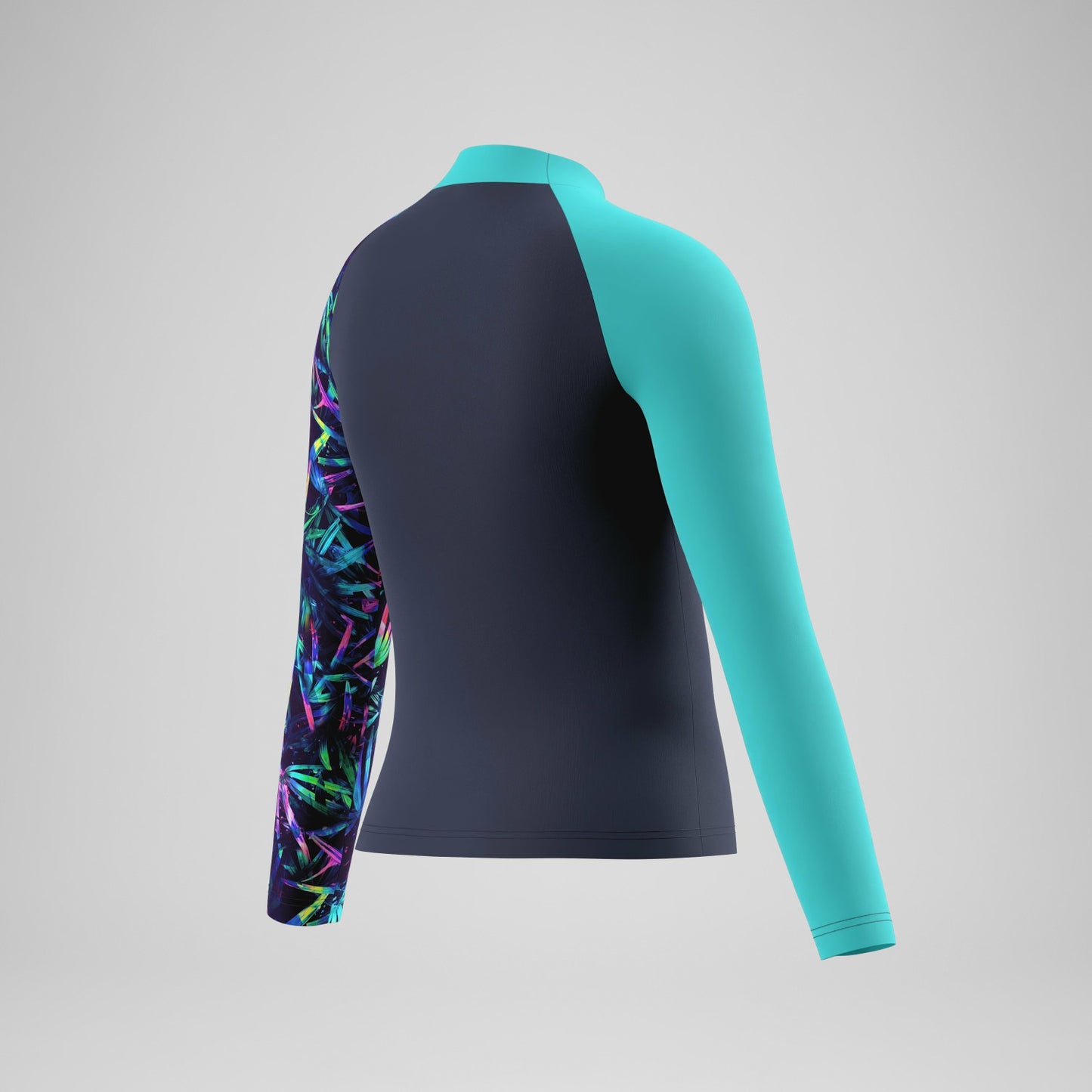 Boys Printed Long Sleeve Rashguard Navy - Speedo