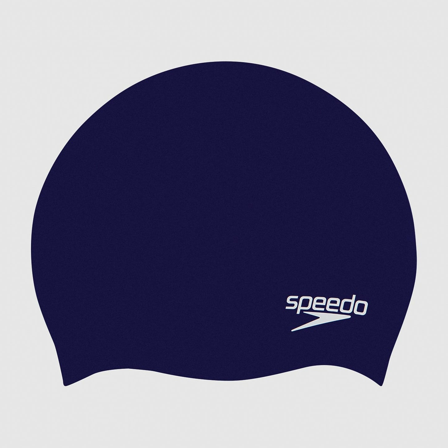 Junior Plain Moulded Silicone Cap Navy - Speedo