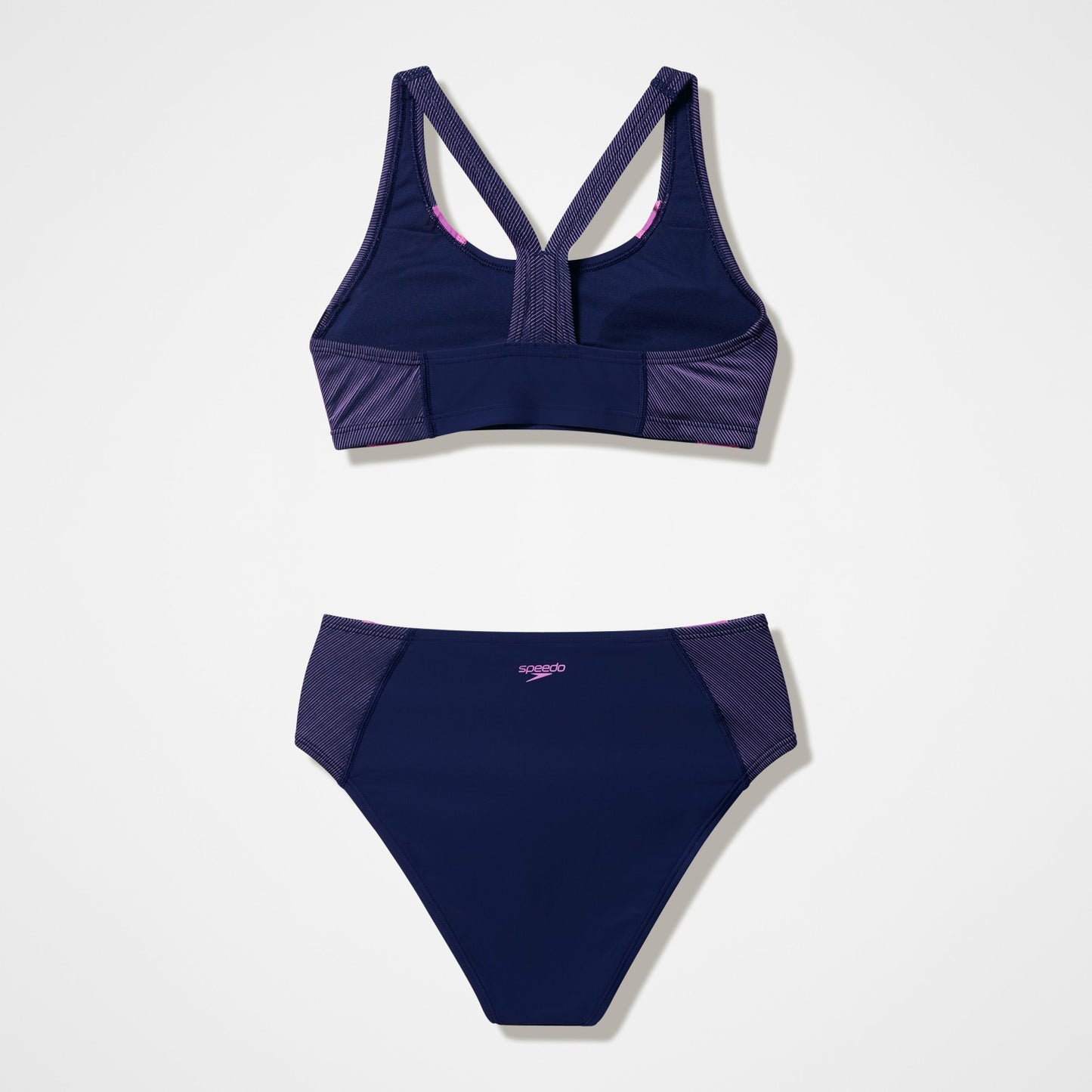 Quantum Rib Splice Two Piece Navy/Pink - Speedo