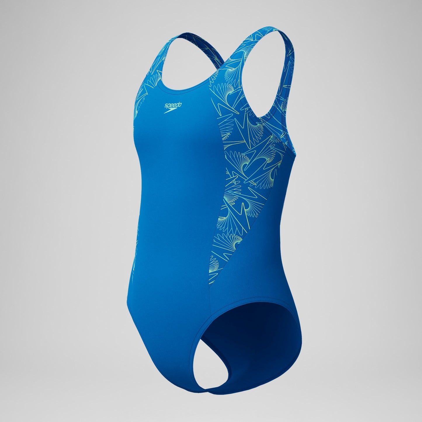 Girls Hyperboom Splice Muscleback Swimsuit Blue - Speedo