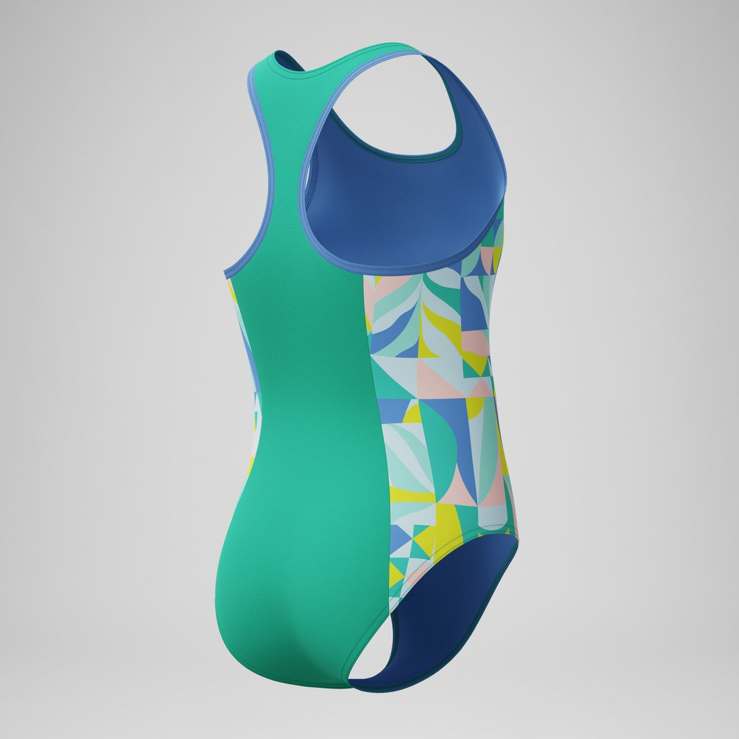 Girls Printed Racerback Swimsuit Green - Speedo