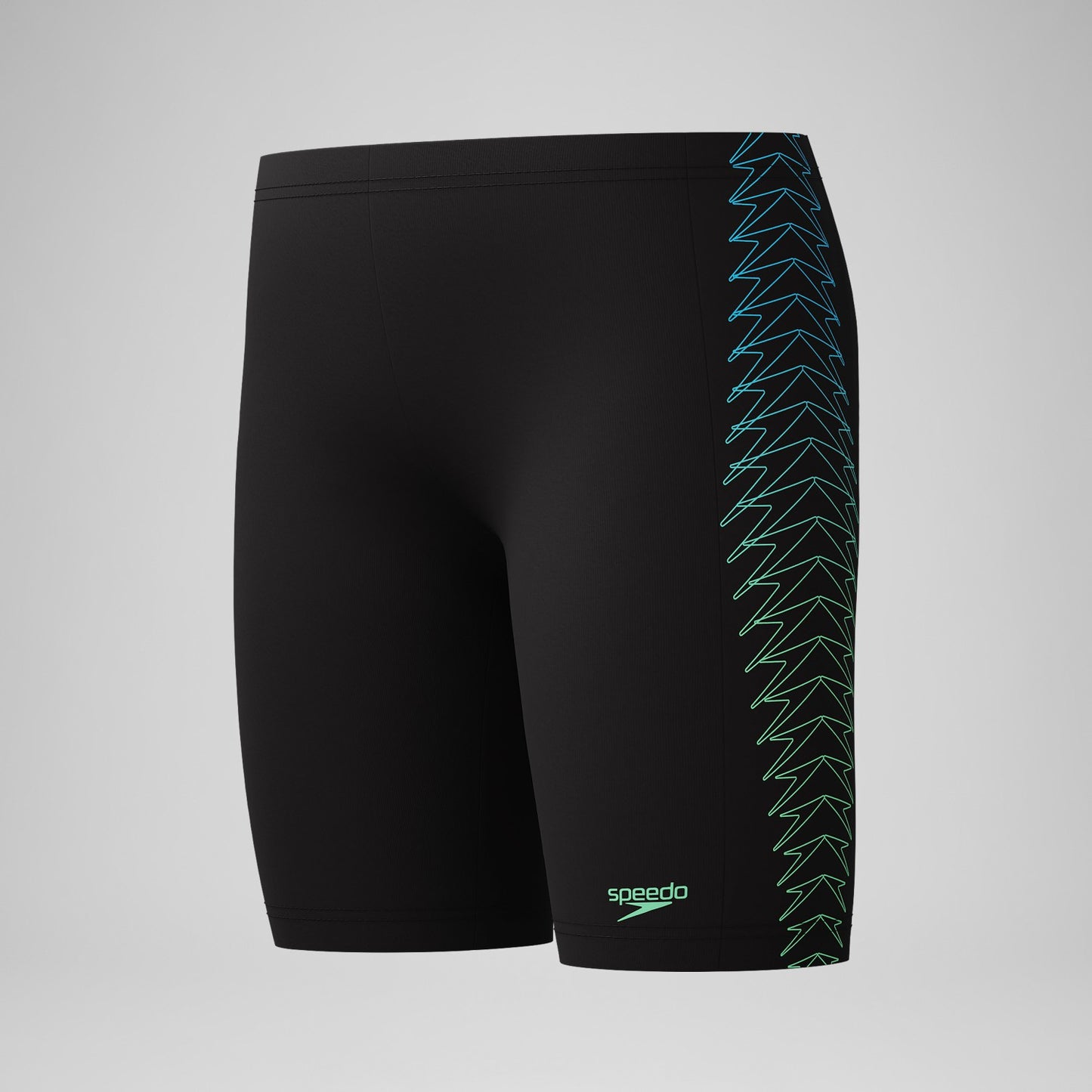 Boys Plastisol Placement Jammer Black/Green - Speedo