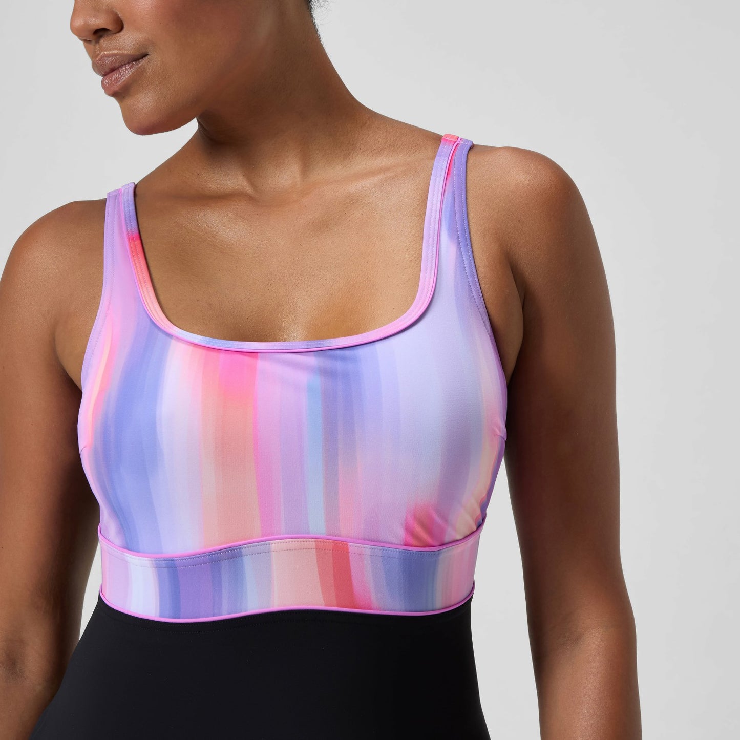 Shaping Printed Contour Eclipse Swimsuit Black/Pink - Speedo