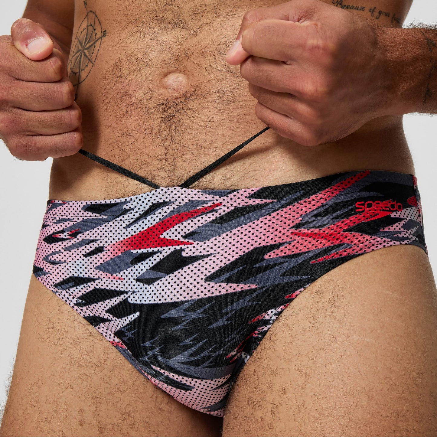 Hyperboom Printed Brief Black/Red - Speedo