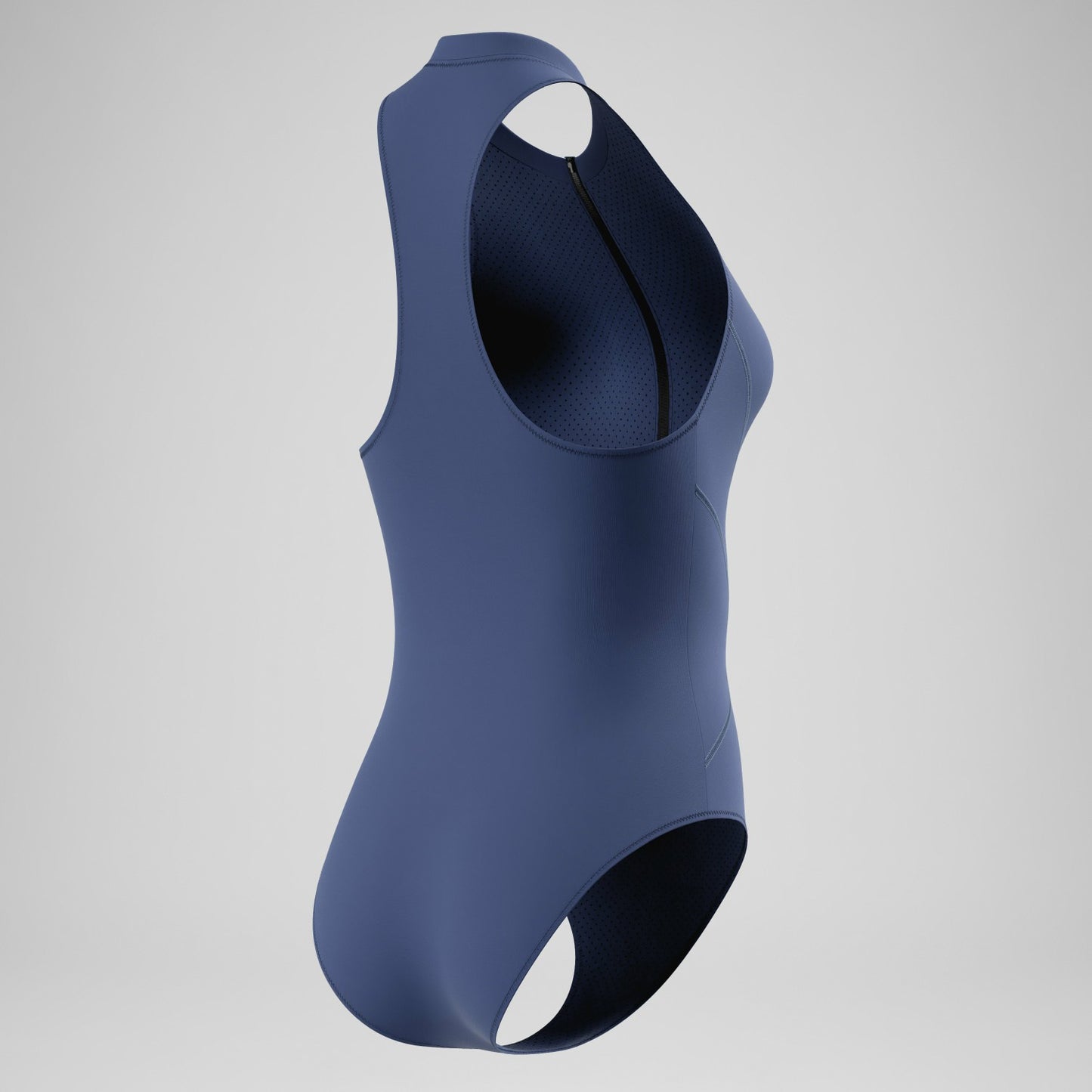 Ocean Flex Zip Swimsuit Grey/Blue - Speedo