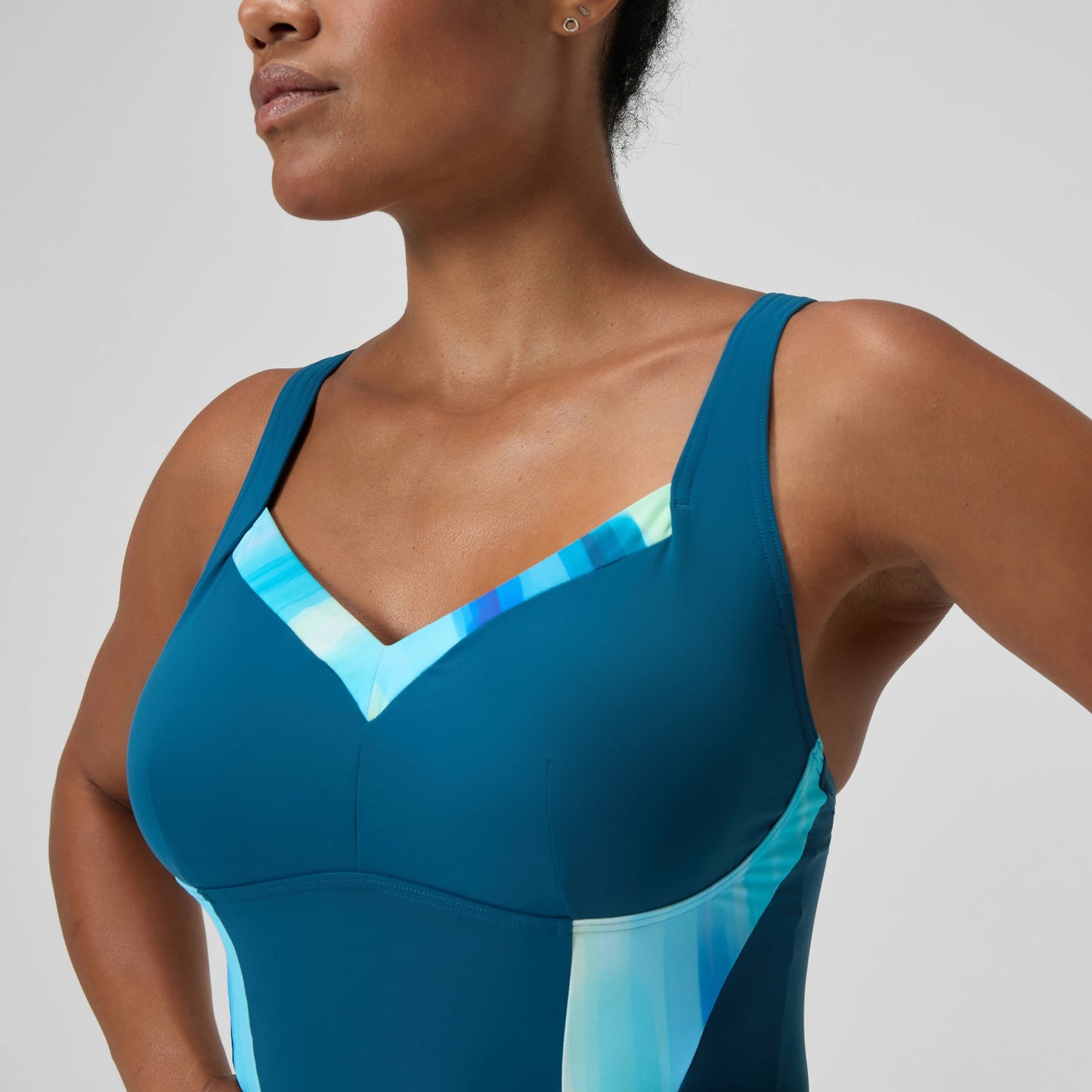 Shaping Printed LunaElustre Swimsuit DarkTeal/Green - Speedo