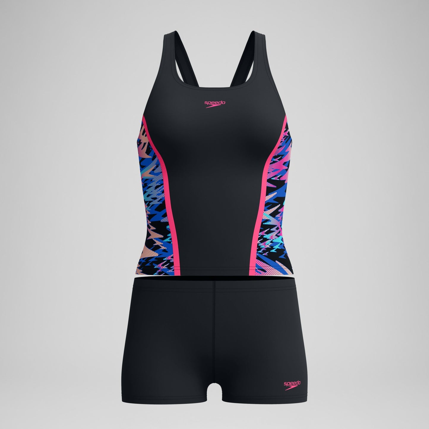 Hyperboom Splice Tankini Set Black/Pink - Speedo