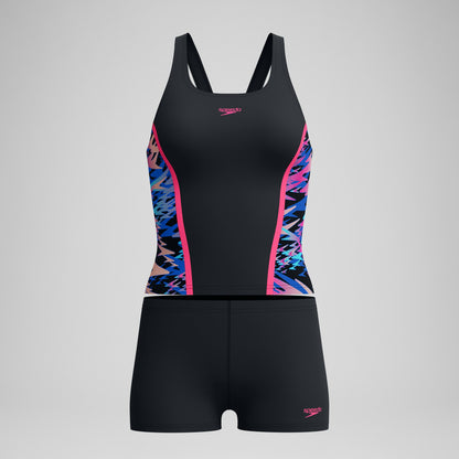 Hyperboom Splice Tankini Set Black/Pink - Speedo