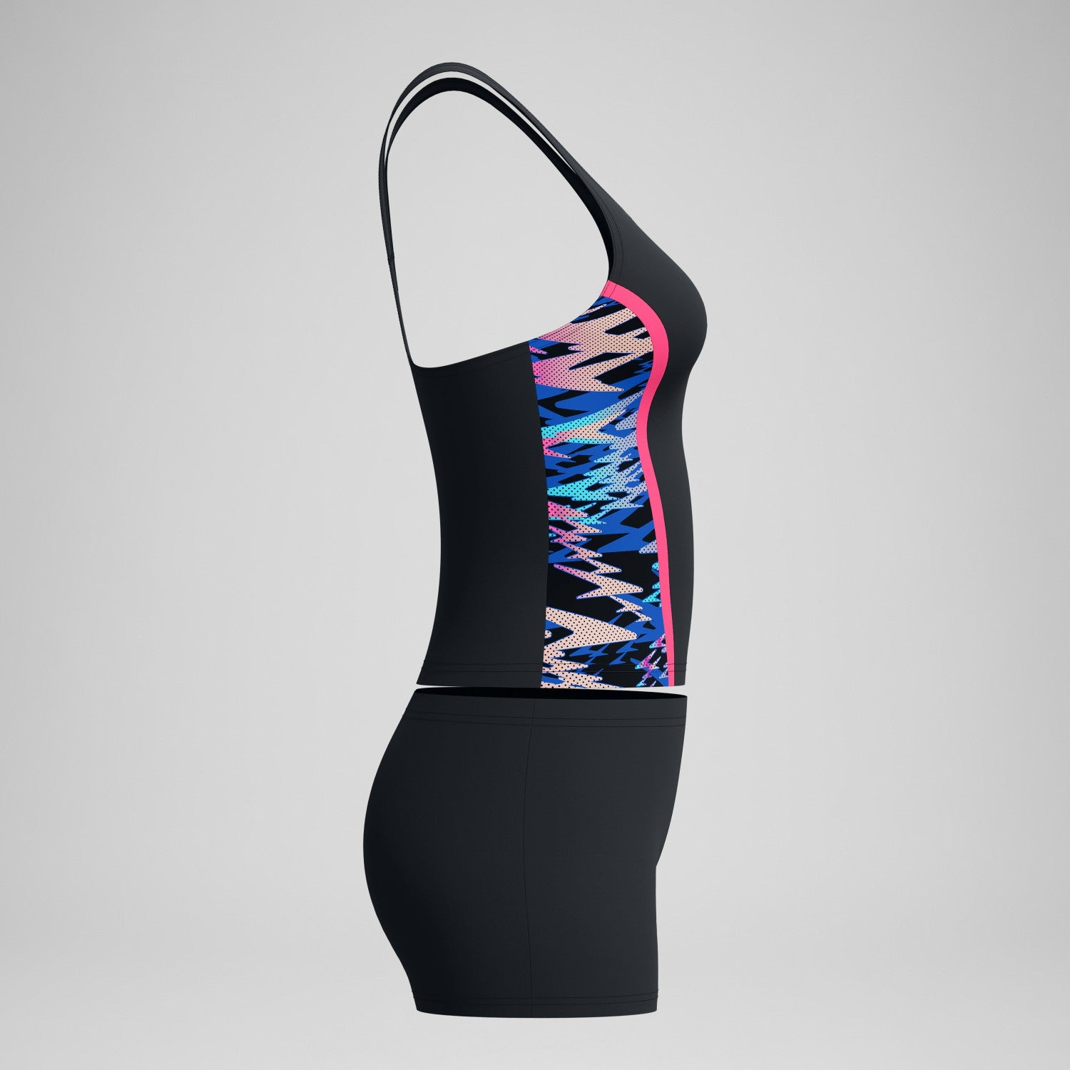 Hyperboom Splice Tankini Set Black/Pink - Speedo