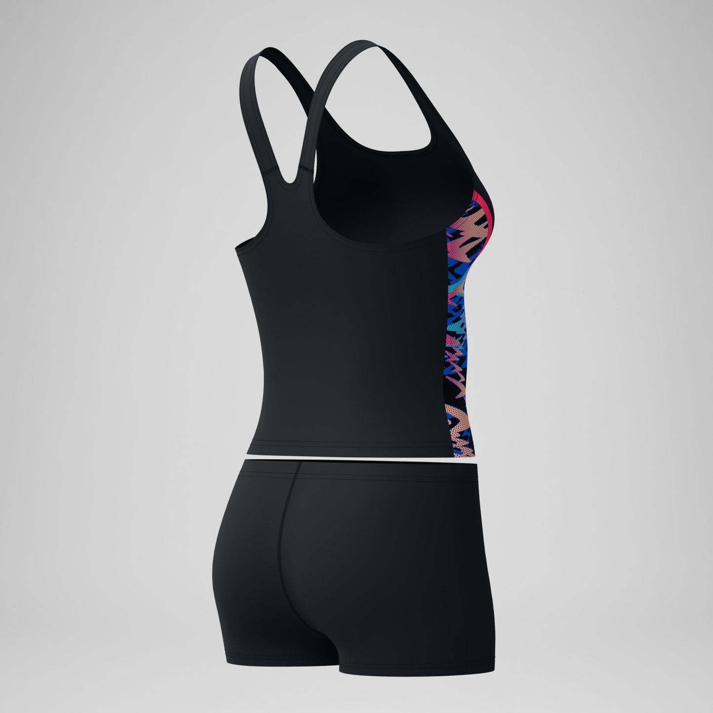 Hyperboom Splice Tankini Set Black/Pink - Speedo