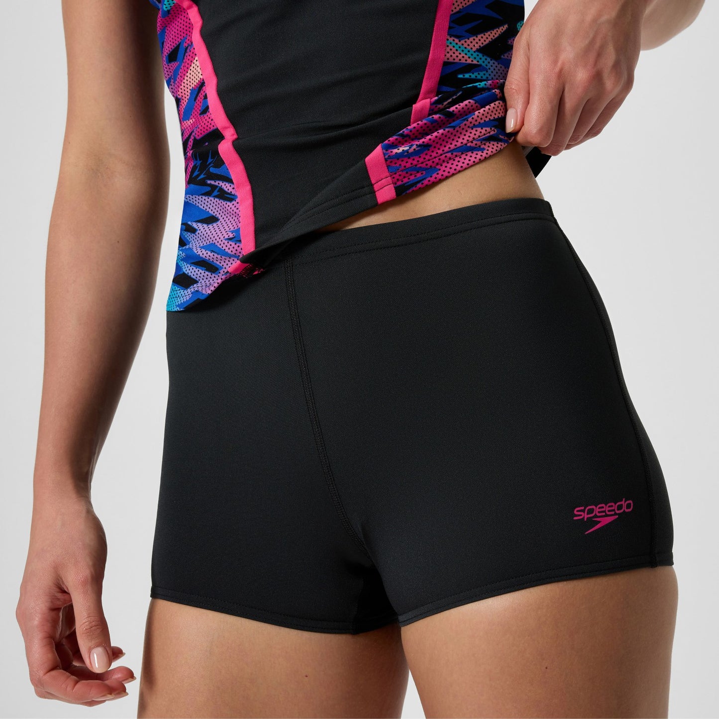 Hyperboom Splice Tankini Set Black/Pink - Speedo