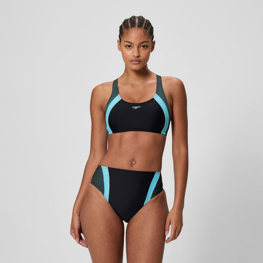 Quantum Rib Splice Bikini Set Black/Blue - Speedo
