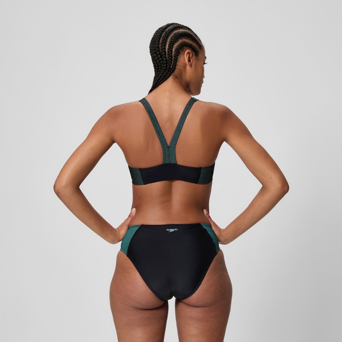 Quantum Rib Splice Bikini Set Black/Blue - Speedo