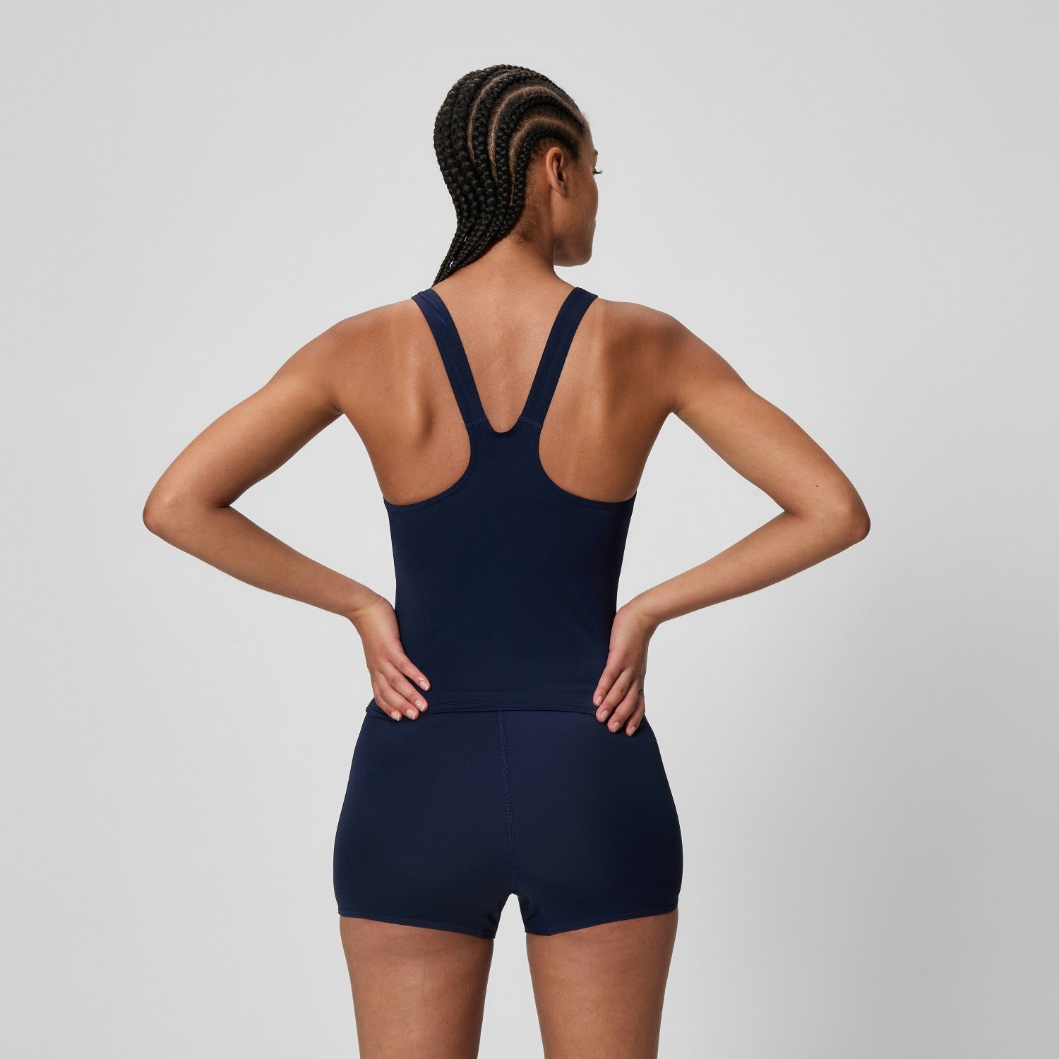Hyperboom Splice Tankini Set Navy/Green - Speedo