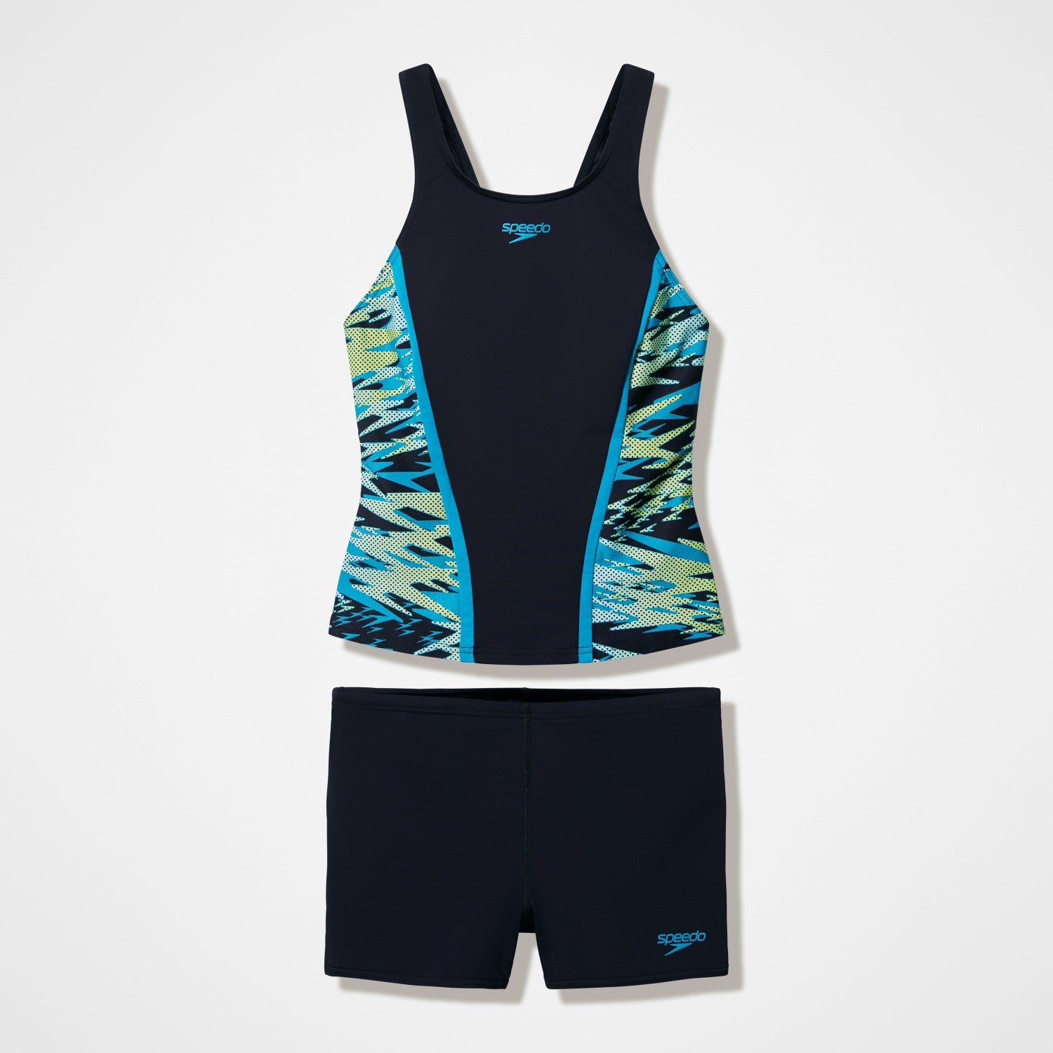 Hyperboom Splice Tankini Set Black/Turquoise - Speedo