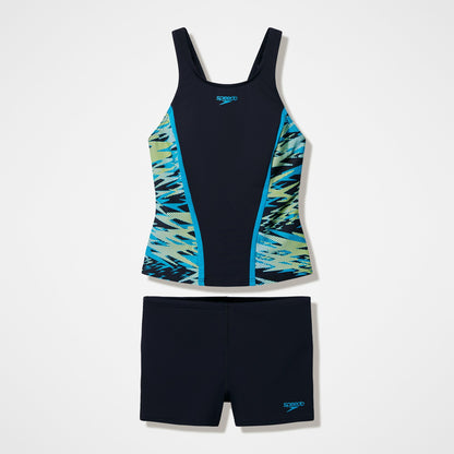 Hyperboom Splice Tankini Set Black/Turquoise - Speedo