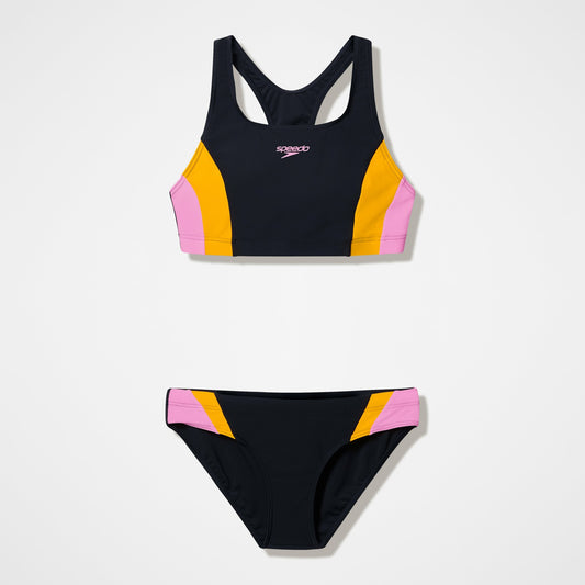Colourblock Bikini Set Black/Peach - Speedo