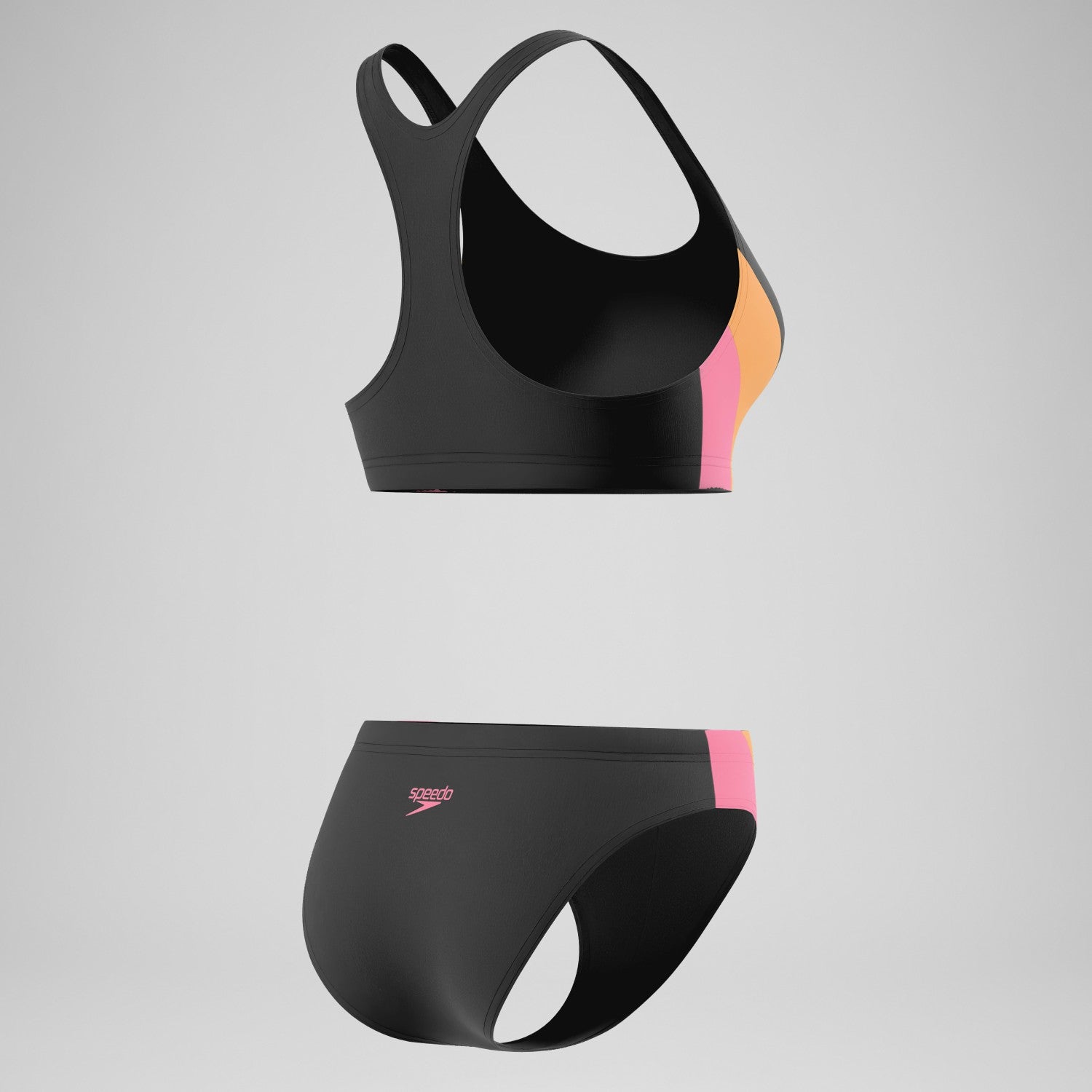 Colourblock Bikini Set Black/Peach - Speedo