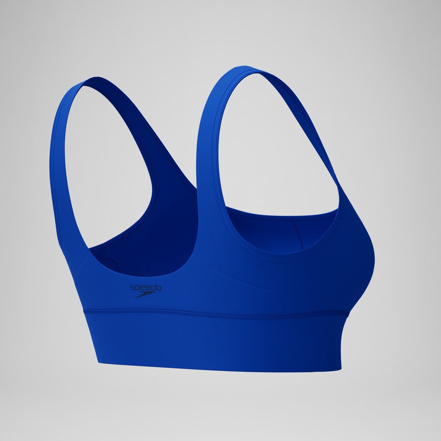 Solid Square Neck Bikini Top Blue - Speedo