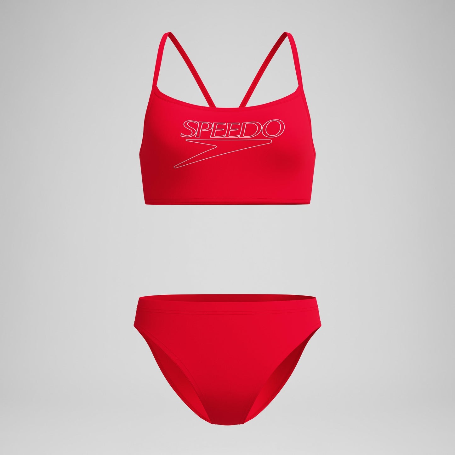 Endurance+ Logo Thinstrap Bikini Set Red - Speedo