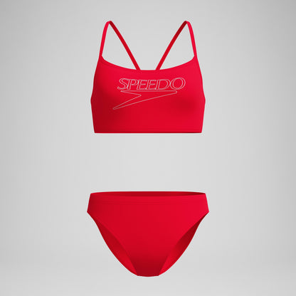 Endurance+ Logo Thinstrap Bikini Set Red - Speedo