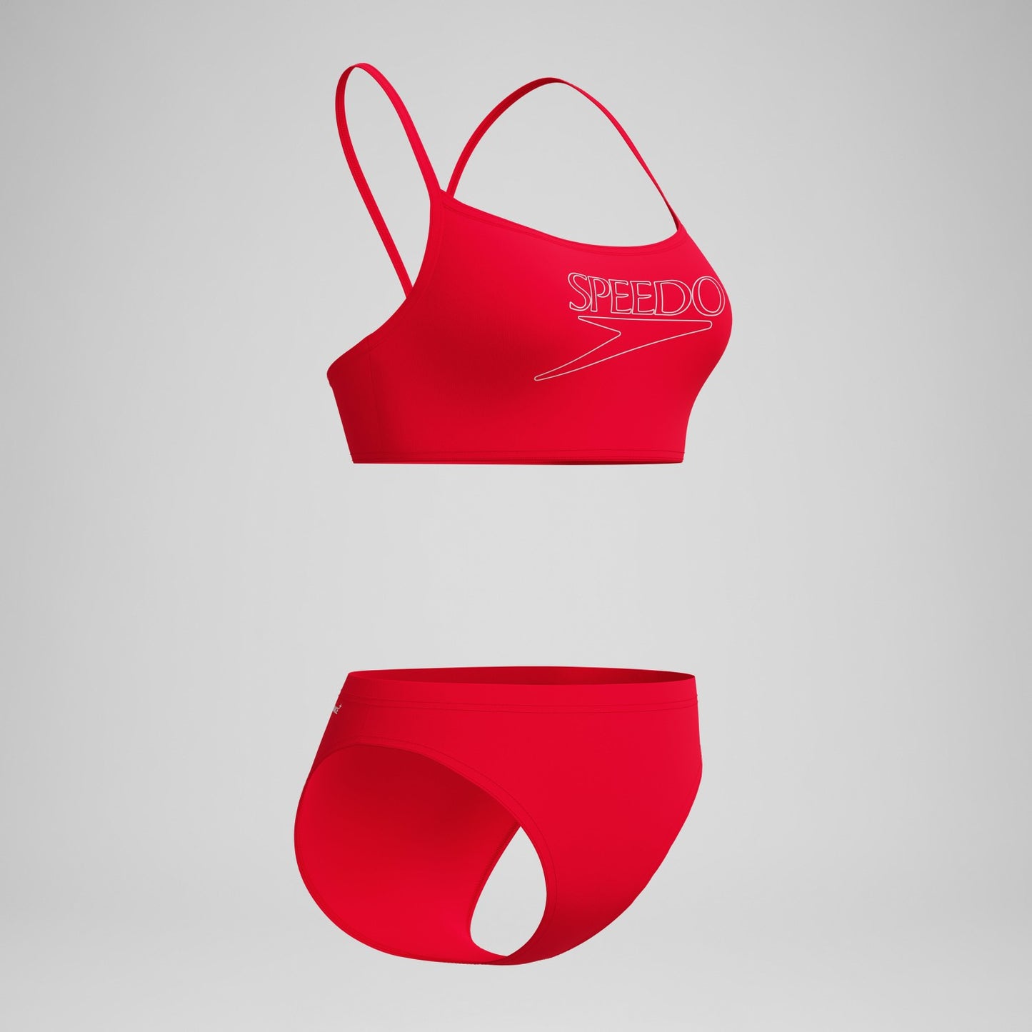 Endurance+ Logo Thinstrap Bikini Set Red - Speedo