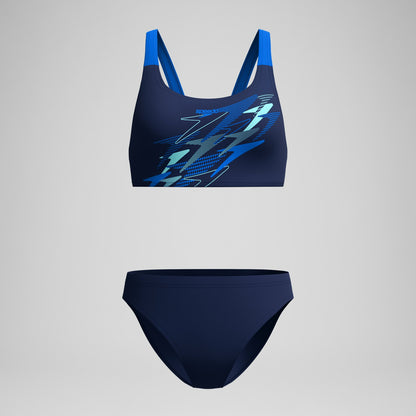 Medley Logo V-Back Bikini Set Navy/Blue - Speedo