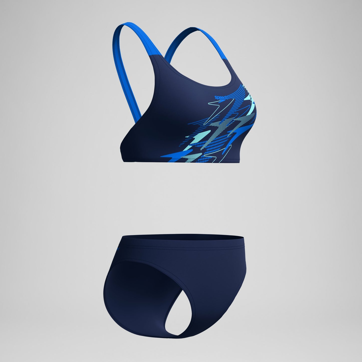 Medley Logo V-Back Bikini Set Navy/Blue - Speedo
