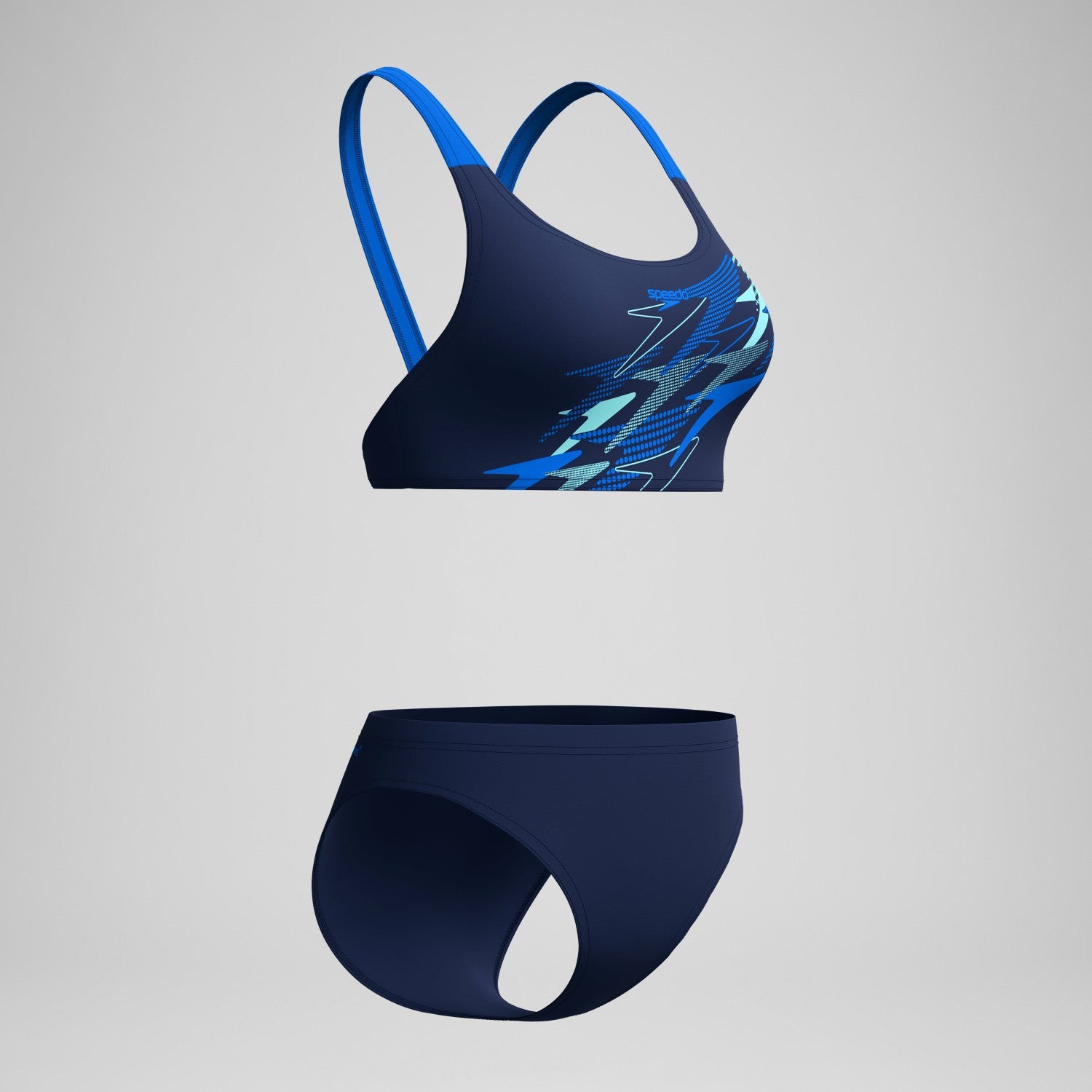 Medley Logo V-Back Bikini Set Navy/Blue - Speedo
