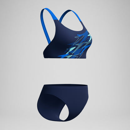 Medley Logo V-Back Bikini Set Navy/Blue - Speedo