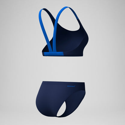 Medley Logo V-Back Bikini Set Navy/Blue - Speedo