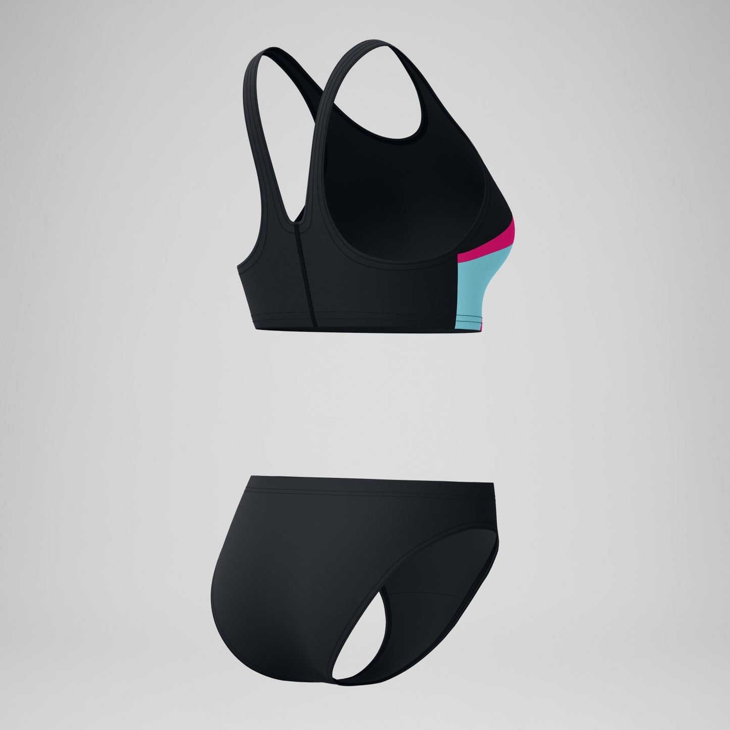 Hyperboom Butterfly Back Bikini Set Black/Pink - Speedo