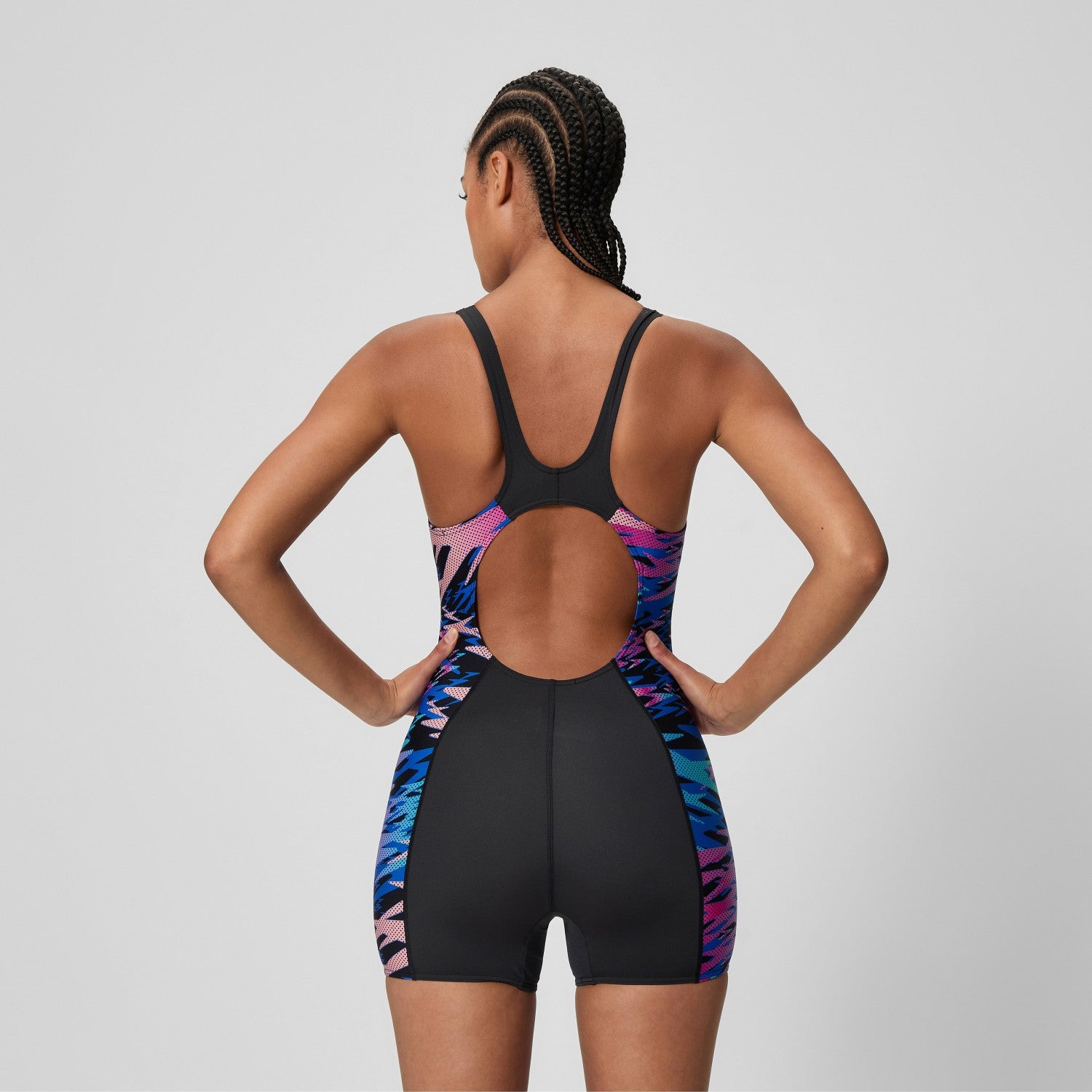 Hyperboom Splice Muscleback Legsuit Black/Pink - Speedo