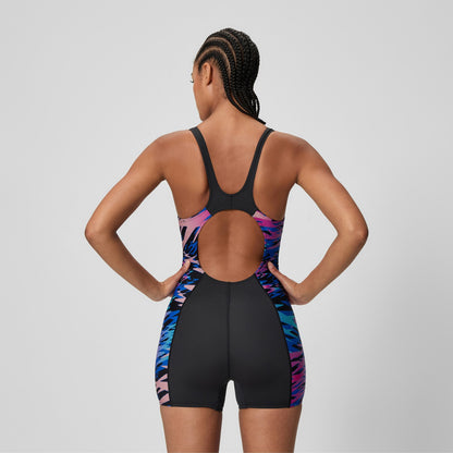Hyperboom Splice Muscleback Legsuit Black/Pink - Speedo