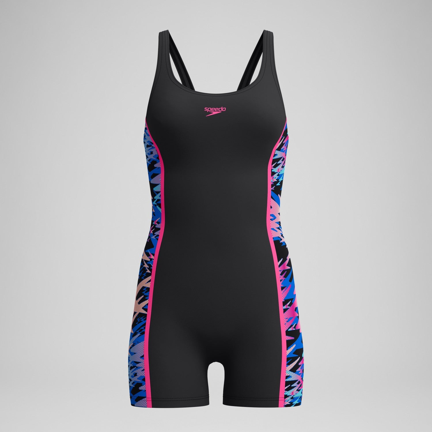Hyperboom Splice Muscleback Legsuit Black/Pink - Speedo