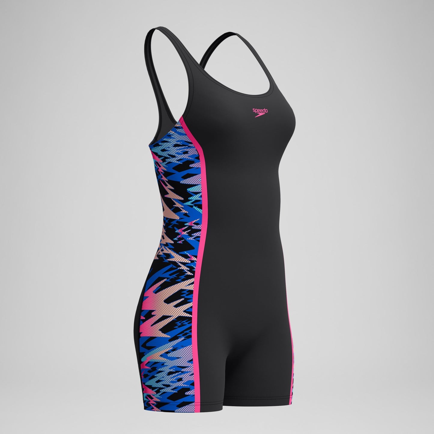 Hyperboom Splice Muscleback Legsuit Black/Pink - Speedo