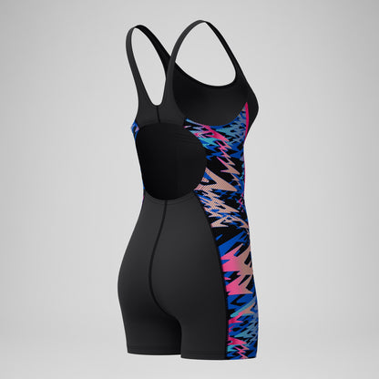 Hyperboom Splice Muscleback Legsuit Black/Pink - Speedo