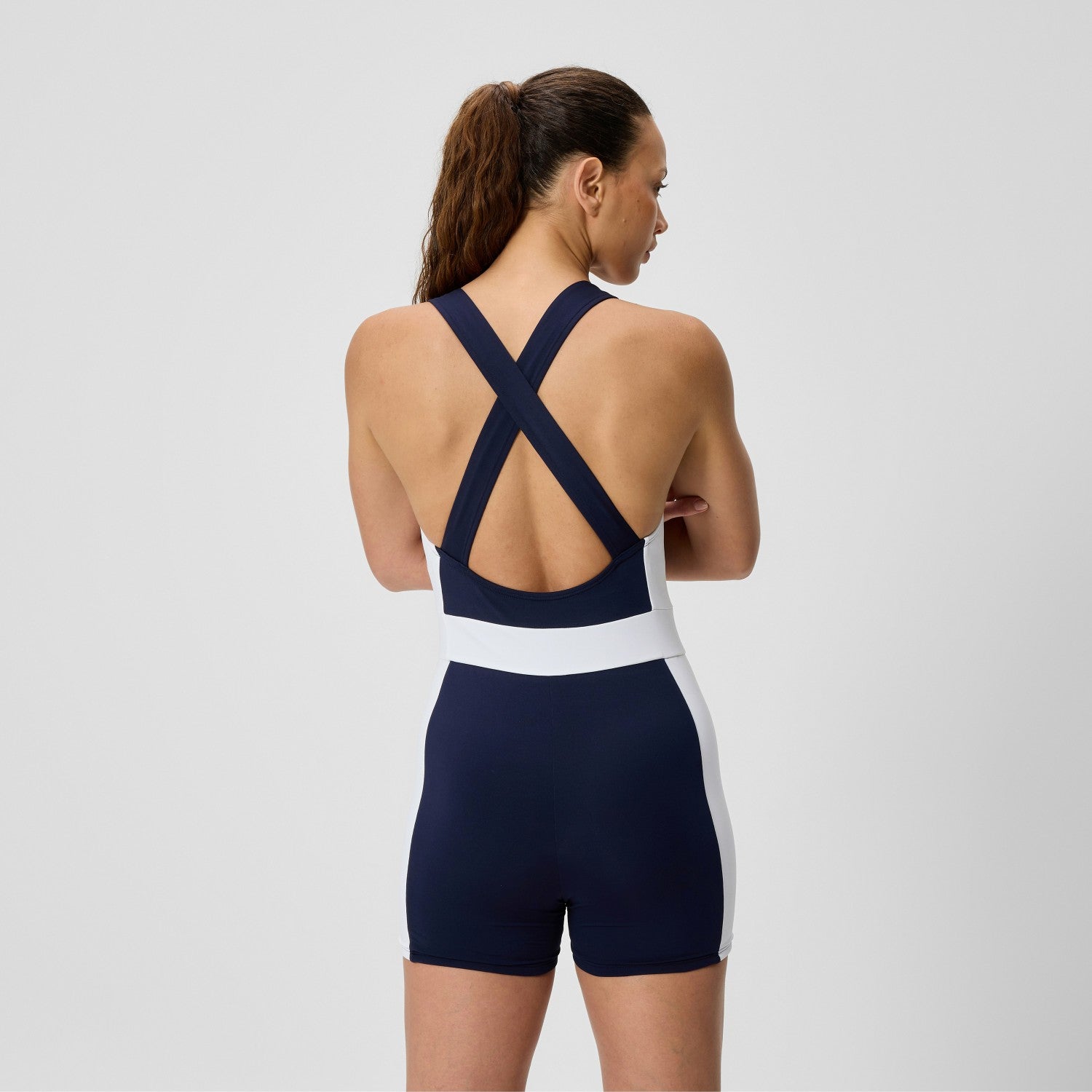 Jetstream Colourblock Legsuit Navy/White - Speedo
