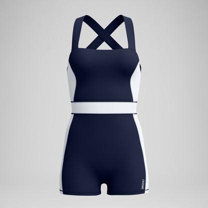 Jetstream Colourblock Legsuit Navy/White - Speedo