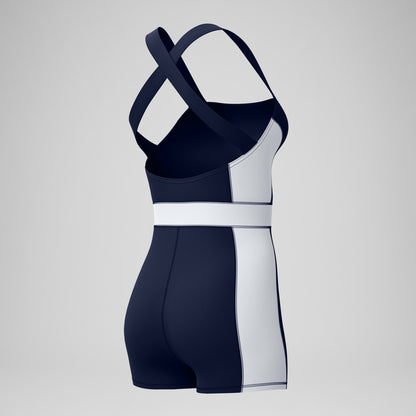 Jetstream Colourblock Legsuit Navy/White - Speedo