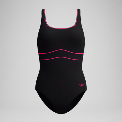 Shaping Contour Eclipse Solid Swimsuit Black/Pink - Speedo