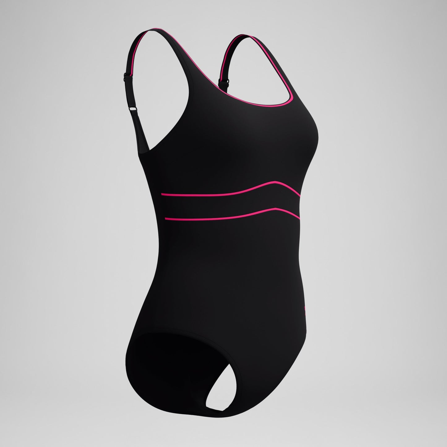 Shaping Contour Eclipse Solid Swimsuit Black/Pink - Speedo