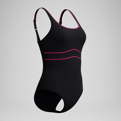 Shaping Contour Eclipse Solid Swimsuit Black/Pink - Speedo