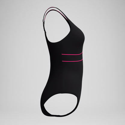 Shaping Contour Eclipse Solid Swimsuit Black/Pink - Speedo